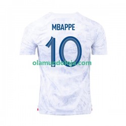 Camisola França Mbappé 10 Homem Equipamento Segundo Copa do Mundo 2022 Manga Curta